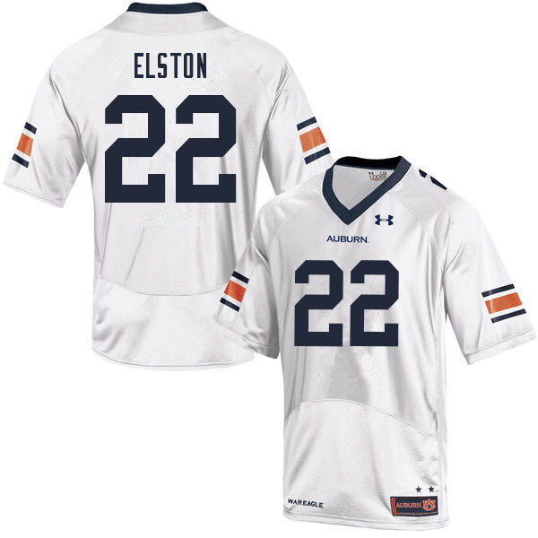 Men #22 Trey Elston Auburn Tigers College Football Jerseys Sale-White - Click Image to Close